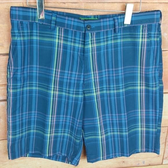 𝅺🍄3/50$🍄 PGA TOUR Pro Series golf plaid shorts size 36 - Picture 4 of 5